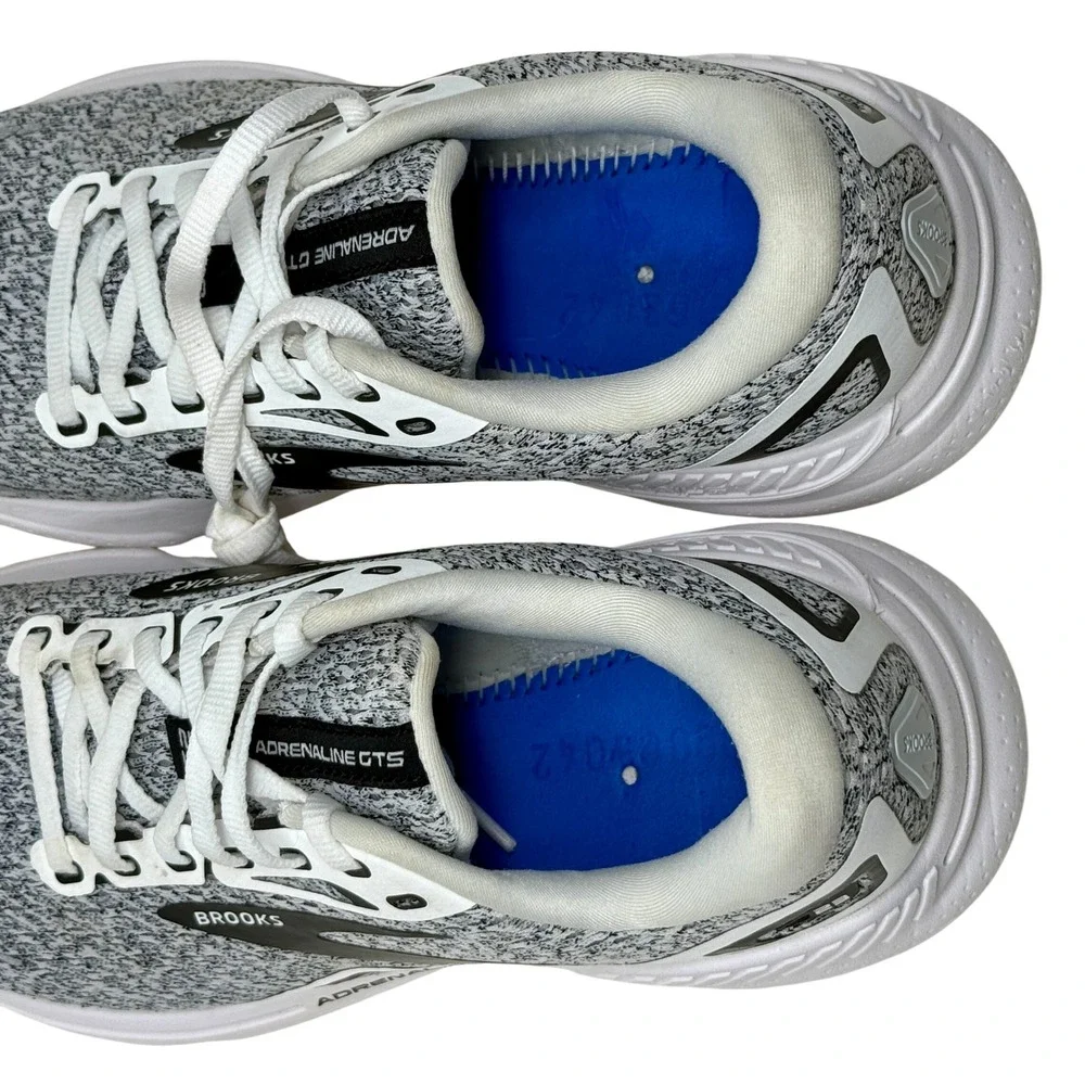 Brooks Adrenaline GTS 23 Womens Sz 9 Running Shoes Grey White Gum 1203811B112